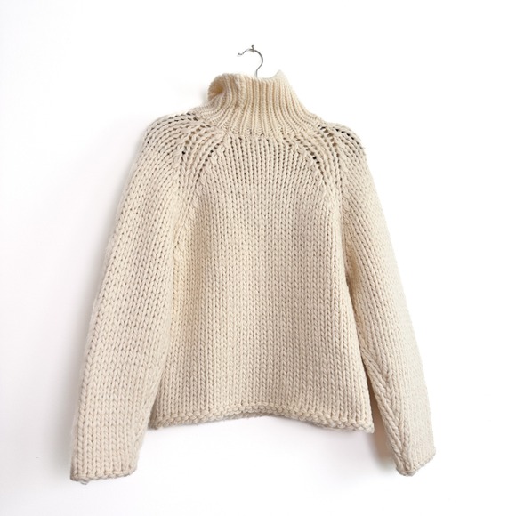 Vintage 90s Gleneden Merino Fisherman Turtleneck Sweater • Wool England - Small - Picture 2 of 9